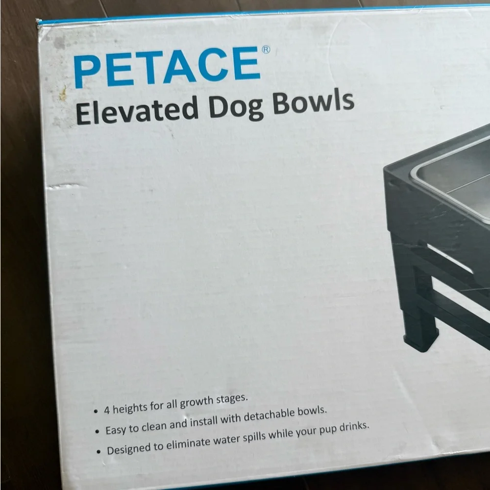 Adjustable Elevated Dog Bowls - Gray
